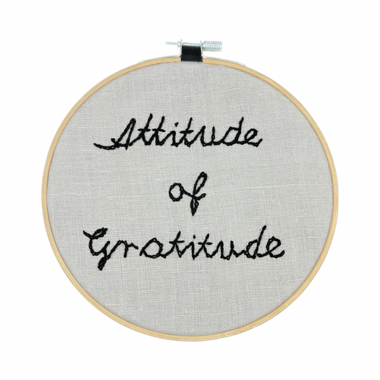 embroidery hoop - gratitude